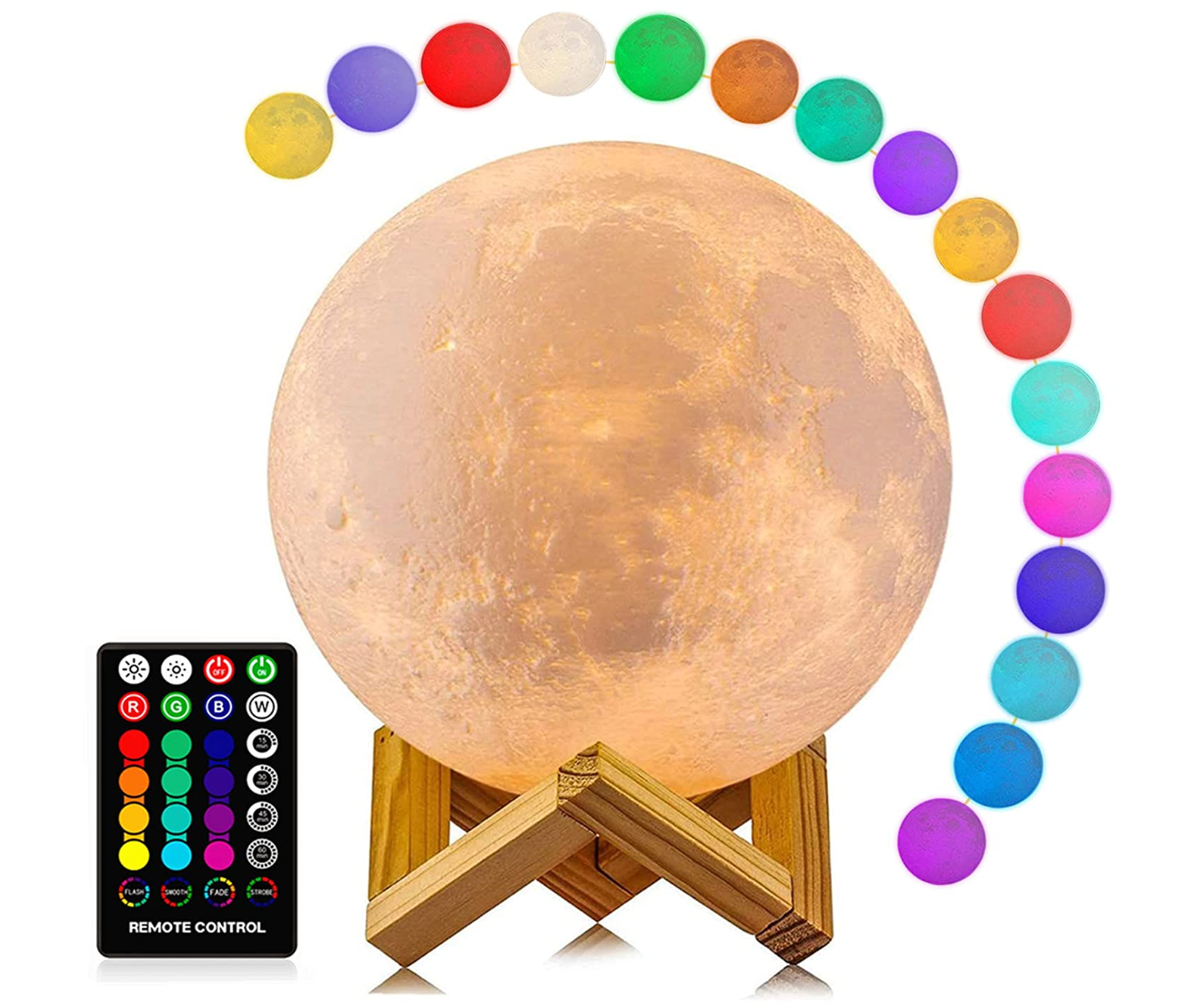 Moon lamp with remote control