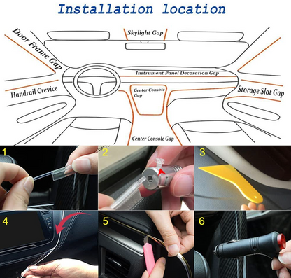 Car Dash LED light strip with phone remote control